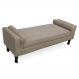 Recamier Baú Namoradeira 90cm Felix Suede Bege - Montanaris Decor