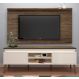 Conjunto de Rack Lumina com Painel para TV até 42 Polegadas Slim Off White e Pinho