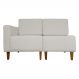 Poltrona Decorativa Alice S/Braça Esquerda Veludo Bege - Montanris Decor