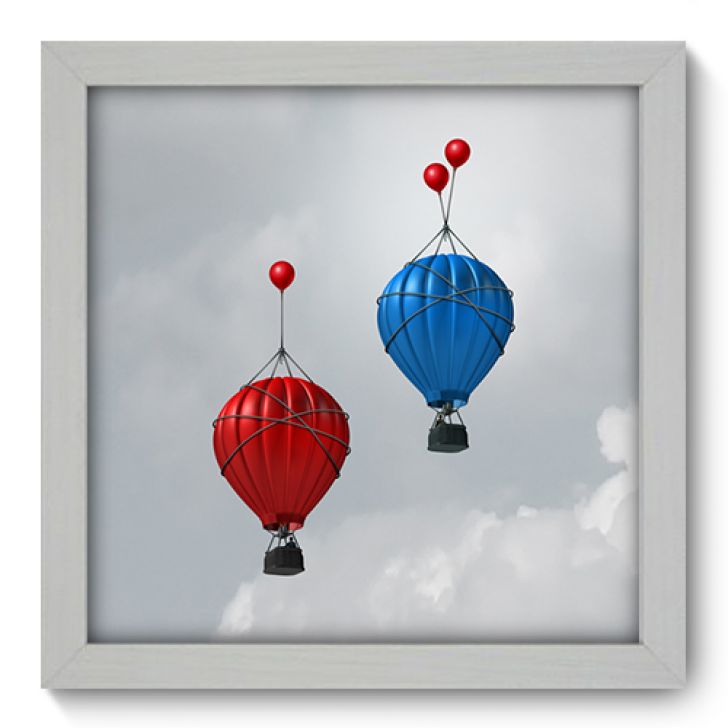 Quadro Decorativo - Balão - 22cm x 22cm - 049qndab