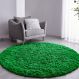 Tapete Pelo Alto Felpudo Macio Anti Derrapante Anti Alérgico Verde Redondo - 60 cm Tapete para Sala e Quarto