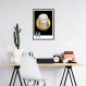 Quadro Abstrato Marble Head M 43x30 Caixa Marrom