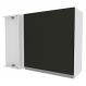 Armário de Cozinha Aéreo de Canto 100% MDF 1 Porta Branco/Preto Acordes Madesa