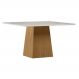 Mesa Bárbara 135x135cm - Ypê/Off White