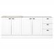 Balcao Pia 120 cm Balcao Cooktop 80 cm Americana Branco Calcare Henn