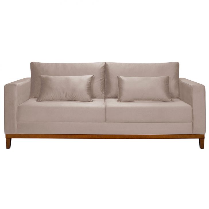 Image of Sofá 3 Lugares Bahamas Suede Areia 230 Cm PLA-IM730UP25JZUMOB