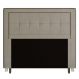 Cabeceira Cama Box Casal Queen Size Luxor 160cm com Tachas e Frame Corano Bege - Desk Design