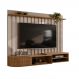 Painel para TV 75 Polegadas com Bancada Suspensa 206cm Monza Fendi/Naturale - Pallazio