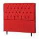 Cabeceira Casal Queen Veneza 160cm Para Cama Box Suede Vermelho - DS Estofados