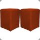 Kit 2 Puff Decorativo Para Sala Recepção Quarto Penteadeira Dado Suede Terracota