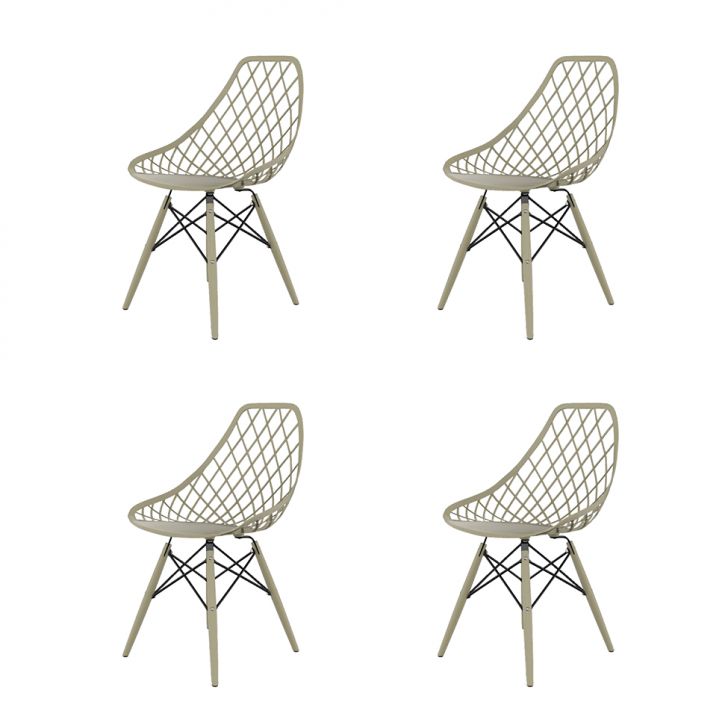 Conjunto com 4 Cadeiras Kaila DSW Fendi