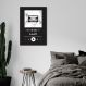 Quadro Gênero Musical Lo-Fi 60x43 Filete Preto Preto