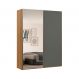 Image of Guarda-Roupa Solteiro com Espelho Raffinato 100% MDF 2 Portas Freijó e Titânio MO895CL15HFWMOB