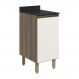 Balcao Com Tampo 1P 40 cm MDF Kali 12218 Carvalho Toq Off White Cetim Nicioli