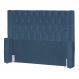 Cabeceira Estofada Para Cama Box Casal Super King Emma Suede Azul Royal - DS Estofados