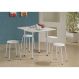 Conjunto de Mesa com 4 Bancos | Banquetas Nádia Branco