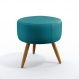 Puff Solar Suede Azul Turquesa Aradecor