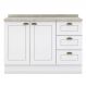 Balcao Pia Com Tampo 120 cm C353 Americana Branco Calcare Henn