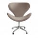 Cadeira de Escritório Ísis Giratória Com Rodízio - Veludo Capuccino