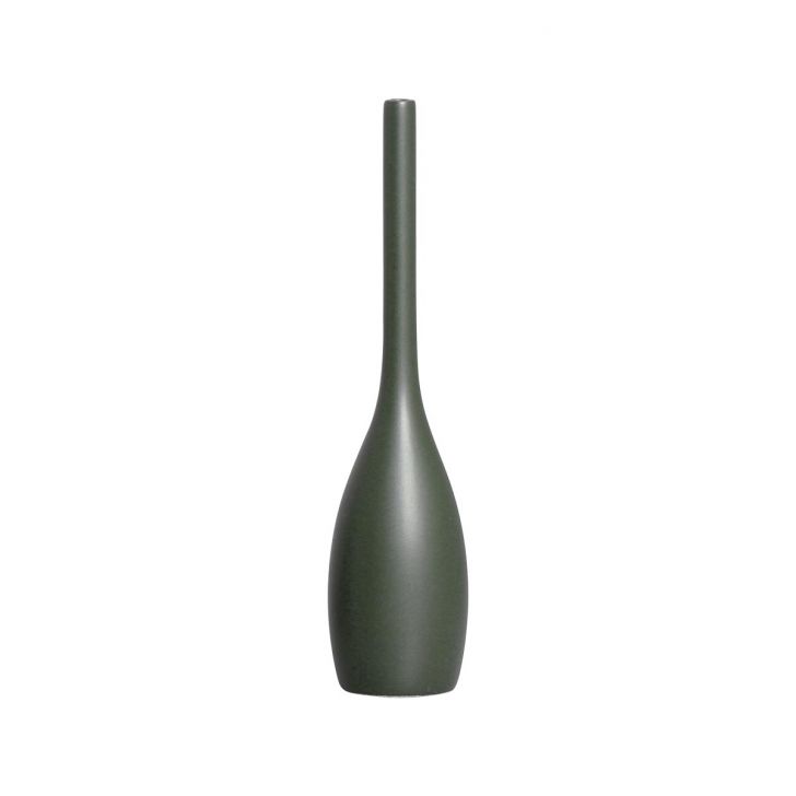 Vaso Decorativo de Cerâmica para Sala Tulipa G Verde Lúpulo 39x9