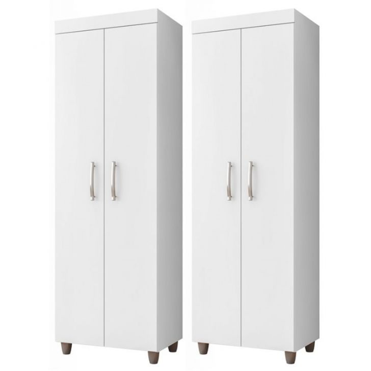 Kit 2 Armários Multiuso Rafaela 2 Portas Branco - Nathy Móveis