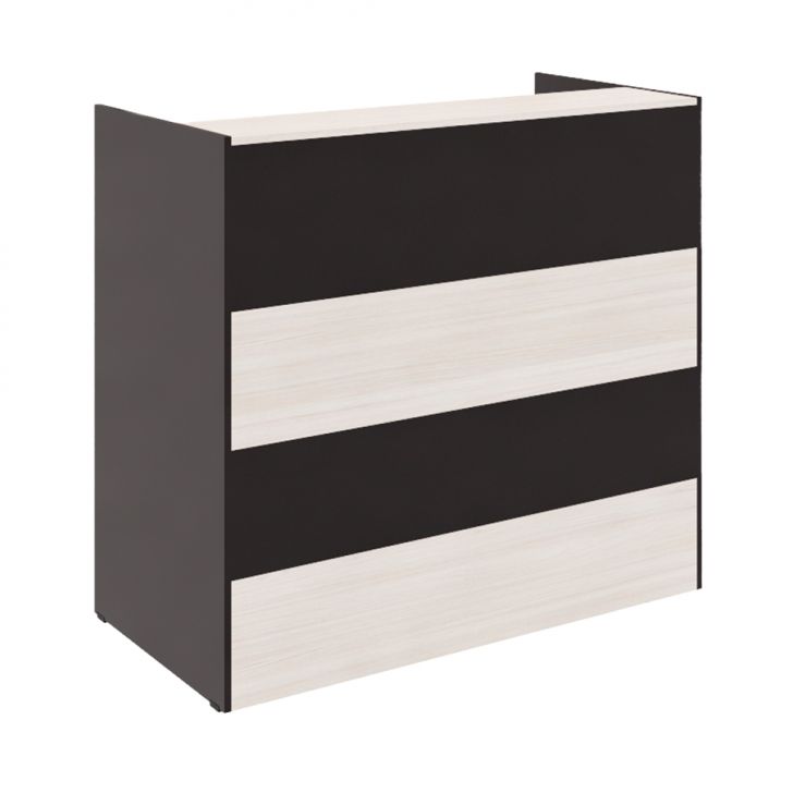 Balcão Recepção Carvalho Berlin e Preto 120 cm