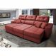 Sofá Retrátil e Reclinável Cama inBox Diamond 2,52m Tecido Suede Velusoft Vermelho