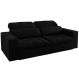 Sofá Retrátil e Reclinável 3 Lugares 200cm Viena A12 Suede Preto - Mpozenato