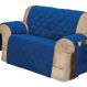 Protetor Para Sofá De 02 Lugares Com Assento De 1,40M Microfibra Matelado - Azul