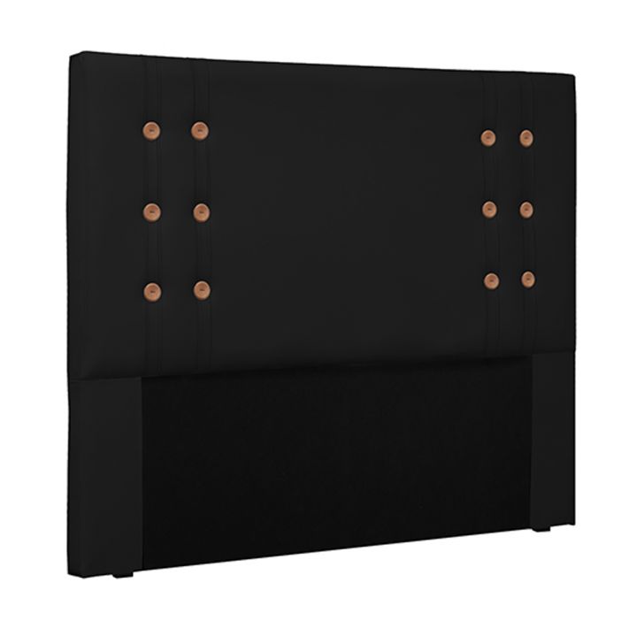Cabeceira Decorativa Queen Size 1,60M Kors PU Preto G63 - Gran Belo
