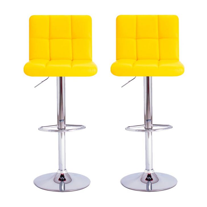 Kit 2 Banquetas Giratórias Gomos Amarela