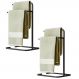 Kit 2 Suporte Porta Papel Toalha Isla Para Pia Bancada Lavabo Duplo Aço D01 Preto Fosco - Lyam Decor