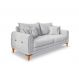 Image of Sofá 3 Lugares Lisboa Veludo Prata 180 cm MO895UP15XPKMOB