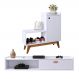 Kit Quarto Sapateira Shoes Banquinho Pés Madeira Rack Suspenso Home Decor Sala Decoração Casa Branco - RPM Móveis