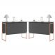 Jogo de Buffets Modernos Verona Preto Cobre