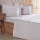 Jogo de Cama Casal 4 Pçs lIne Stile 100% Poliéster 138x188x30cm Biscuit