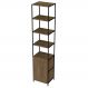 Estante Livreiro Multiuso Steel Quadra 1 Porta Vermont/Preto - Artesano