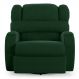 Poltrona do Papai Sala de Cinema Reclinável Kylie Glider Manual Giratória Massagem USB Veludo Verde Esmeralda G23