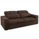 Sofá Retrátil e Reclinável 3 Lugares 200cm Viena A12 Suede Marrom - Mpozenato