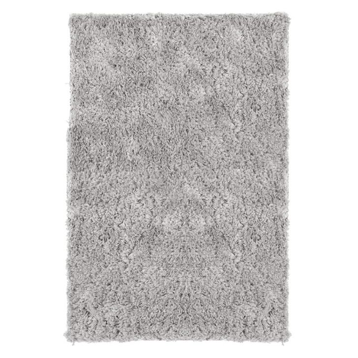 Tapete Tufting Foffo Retangular Poliéster 200x250 cm Cinza