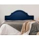 Cabeceira Queen Para Cama Box Provençal 160x60 Courino Azul - Tachas Fumê