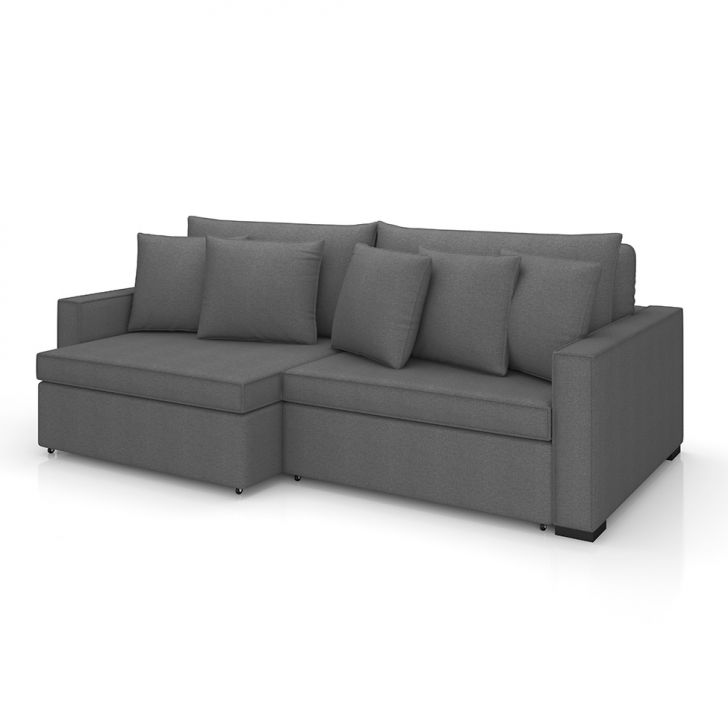 Image of Sofá 3 Lugares Retrátil E Reclinável Rivera Linho Bouclé Grafite 225 Cm PLA-MO895UP15TUAMOB