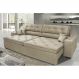 Sofá Austin 2,62m Retrátil Reclinável, Molas no Assento e Almofadas, Tecido Suede Velusoft Bege