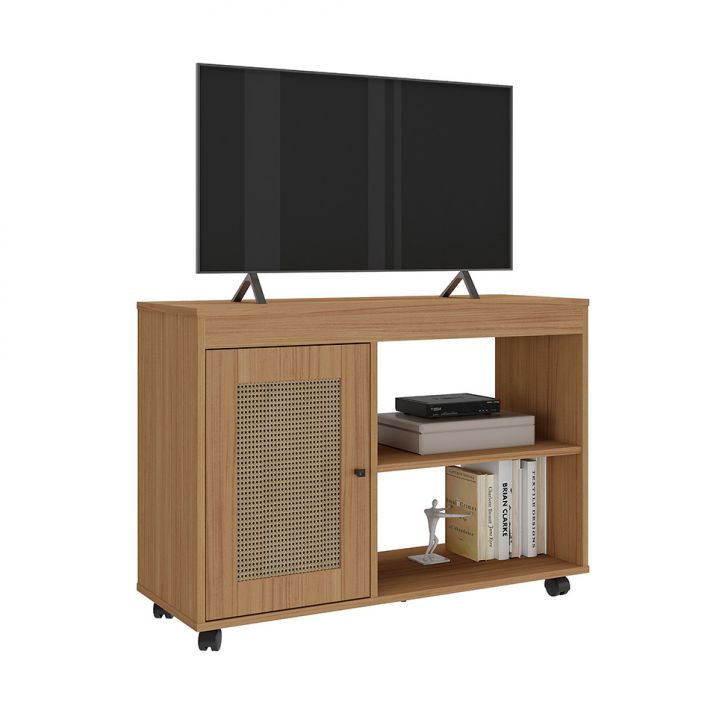 Rack para TV até 42 Polegadas Sampa 1 PT Carvalho