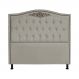 Cabeceira Casal King 195cm Para Cama Box Greta Suede Bege - DS Estofados
