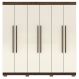 Guarda Roupa Casal 6 Portas 2G 218 cm 10037 Imbuia Champanhe VLR