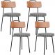 Kit 04 Cadeiras Decorativas Estofada Sala Jantar Barcelona L02 Couríssimo Camel Pied Poule - Lyam