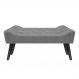 Banco | Banqueta Estofado Paris 1,20m Suede Cinza - Inova Decor