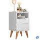 Mesa De Cabeceira Pop Retrô Pés Palito Branco