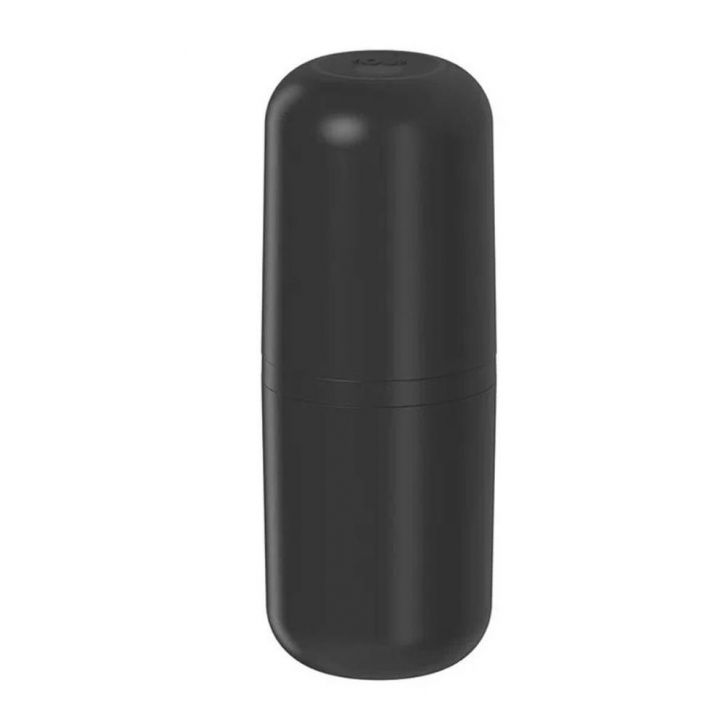 Porta Escova de Dentes com Tampa Bold para Banheiro Lavabo Pia Ou Preto Fosco